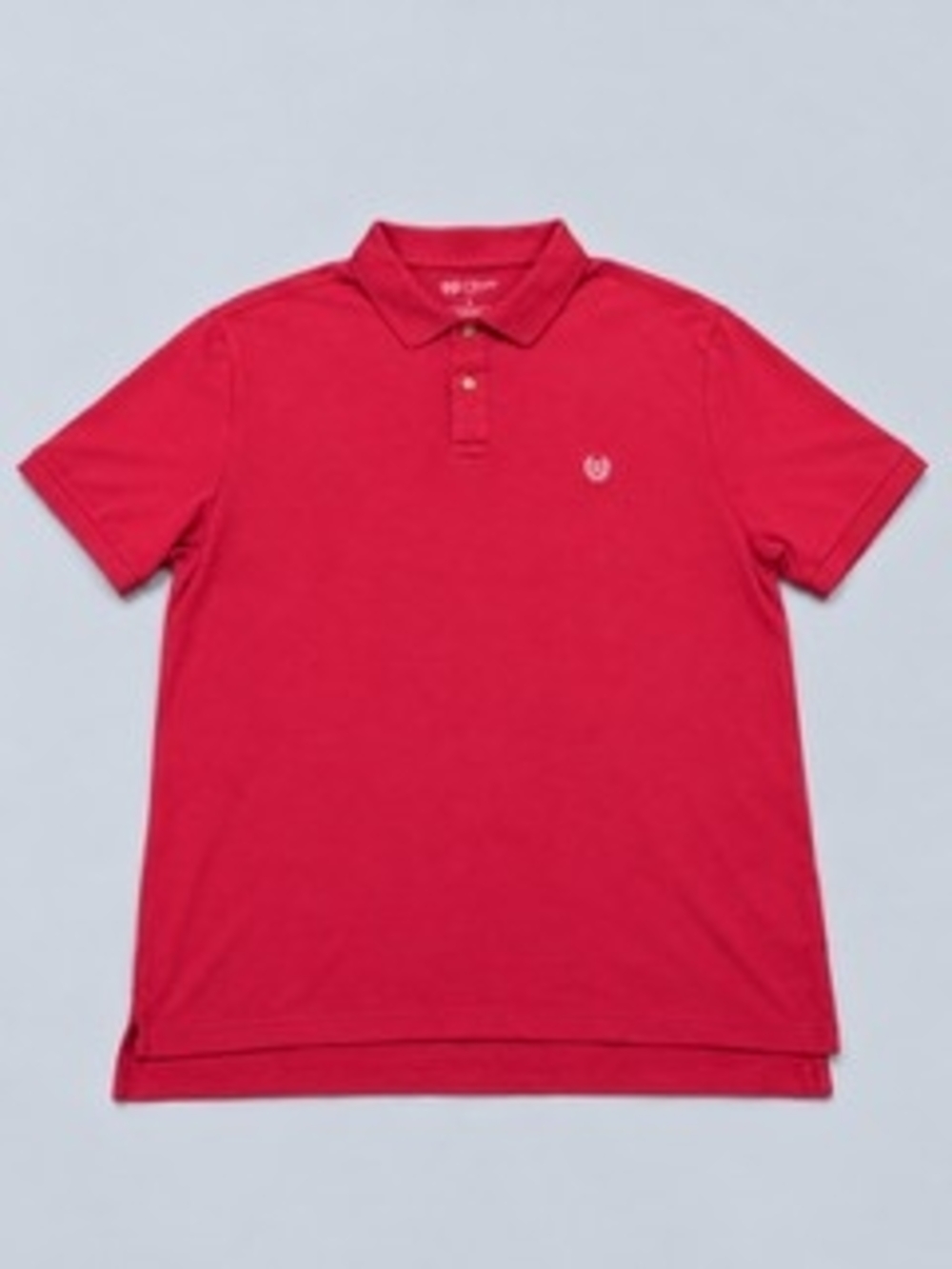 Chaps Men's Red Polo Shirt with Subtle Chest Emblem
